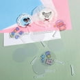 thumbnail image 3 of 100pcs 1.97inch Cute Mini Transparent Plastic Fans, Contemporary Style, DIY Art Craft, Home Decor, 3 of 9