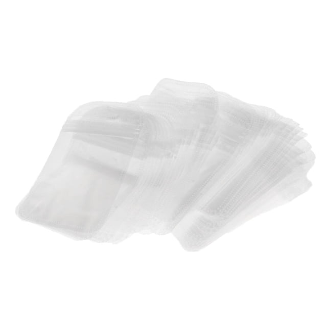 50 bolsas de plástico transparente con agujero y autosellado resellable. 3