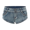thumbnail image 5 of Jeans Shorts for Women Summer Denim Ripped Distressed Hot Cut Off Durable Comfortable Daily Swim Beach Blue Short Pants Sizes L, 5 of 7