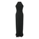 thumbnail image 4 of Vestido largo sin mangas con volantes y abertura para mujer - Vestido de noche sexy con abertura, poliéster-spandex, S-XXL, 4 of 6