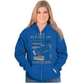 thumbnail image 3 of Fishermen's Life Humor Funny Fishing Unisex Fleece Graphic Zip Up Hoodie Brisco Brands 2X, 3 of 5