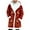 Red, variant on Santa Coat Men Casual Christmas Cardigan Unisex Open Front Hoodies No Zip Cozy Winter Printed Edge Warm Comfortable Outerwear