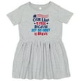 thumbnail image 3 of Inktastic Military Land is Free Mommy is Brave Girls Toddler Dress, 3 of 5