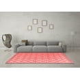 thumbnail image 3 of Ahgly Company Indoor Round Abstract Red Modern Area Rugs, 3' Round, 3 of 4