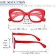 thumbnail image 2 of REAVEE 3 Pack Oversized Cat Eye Reading Glasses for Women men Thick Frame, Blue Light Blocking Readers Stylish Large Eyewear, 2 of 4