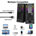 Computer Speakers, EEEkit RGB Desktop Speakers for Gaming with Stereo