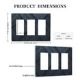 thumbnail image 2 of Dark Black Pattern 3 Gang Toggle Light Switch Cover Decorative Switch Plates and Outlet Covers Wall Plates for Electrical Kitchen Home Office Art Decor, 2 of 5