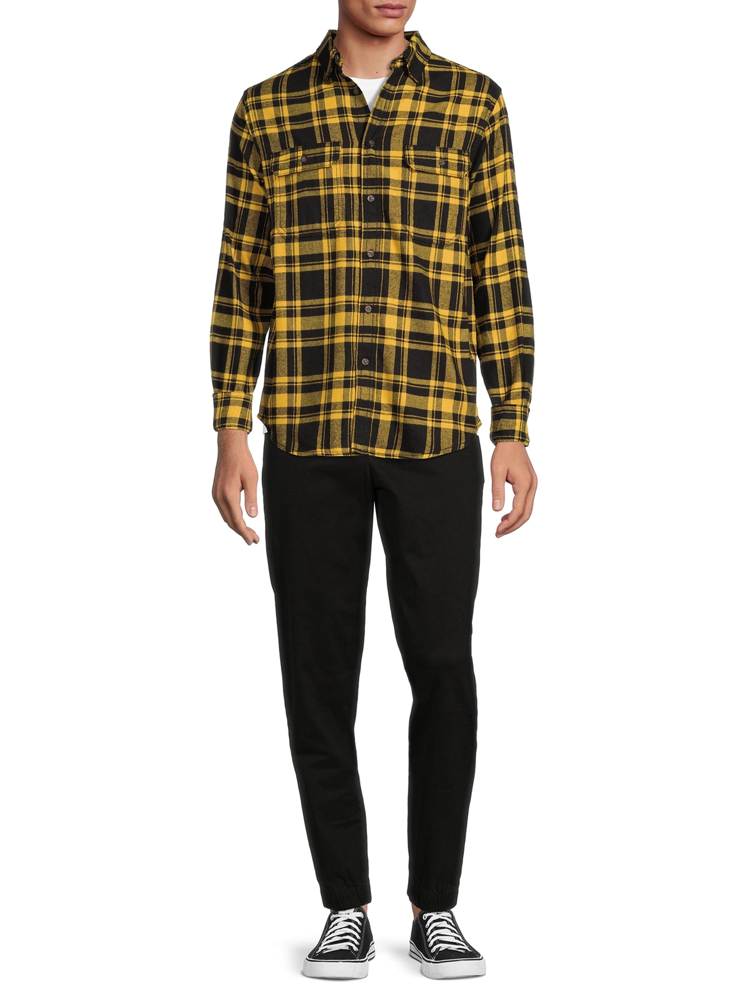 George Men's Long Sleeve Flannel Shirt