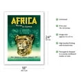 thumbnail image 2 of Africa by Clipper - African Cheetah - Vintage Airline Travel Poster c.1950 - Fine Art Matte Paper Print (Unframed) 18x24in, 2 of 4