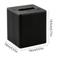 thumbnail image 3 of Funda de pañuelos de cuero con acabado de piel sintética, diseño cuadrado para sala de estar, baño y mesa de comedor, 14x14x14 cm, negro, blanco, caqui, verde., 3 of 6