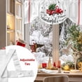 thumbnail image 5 of Christmas Winter Tie Up Valances Curtain, Red Truck Christmas Tree Snowflake Adjustable Rod Pocket Short Window Treatment Tie Up Curtains Valances for Kitchen Living Room Bathroom 54x18 Inches, 5 of 9
