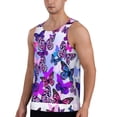 thumbnail image 2 of Fotbe Flying Butterflies Pattern Men's Quick Dry Workout Tank Top Gym Muscle Tee Fitness Bodybuilding Sleeveless T Shirt Breathable Workout Shirt-Small, 2 of 9
