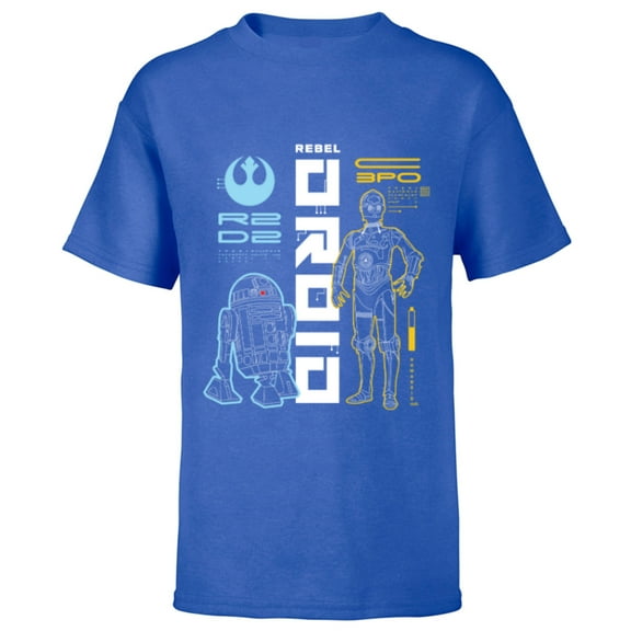 Star Wars C-3PO & R2D2 Best Friend Droids - Short Sleeve T-Shirt for Kids - Customized-Royal