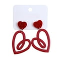 thumbnail image 2 of Linnome Valentine's Day Heart Earrings Delicate Sparkle for Romantic Celebrations Couples Gifts Sentimental Jewelry, 2 of 6