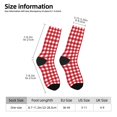 thumbnail image 2 of Fotbe Red Checkboard Calcetas Largas con Estampado para Hombre y Mujer – Calcetas de Compresión Transpirables y Elásticas, Viajar y Uso Diario Talla 5-11, 2 of 6