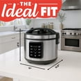 thumbnail image 4 of Gourmia 5 Qt Rice Cooker & Steamer, 20 Cup Cooked (10 Cup Uncooked) Stainless Steel, 4 of 11