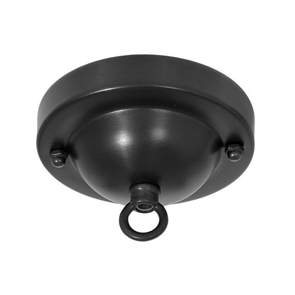 B&P Lamp® Satin Black Ceiling Light Canopy Plate And Hardware Kit With Matching Finish