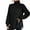Black, variant on Turtleneck Raglan Long Sleeves Side Split Hem Women Sweater Winter Solid Color Loose Warm Sweater Jumper
