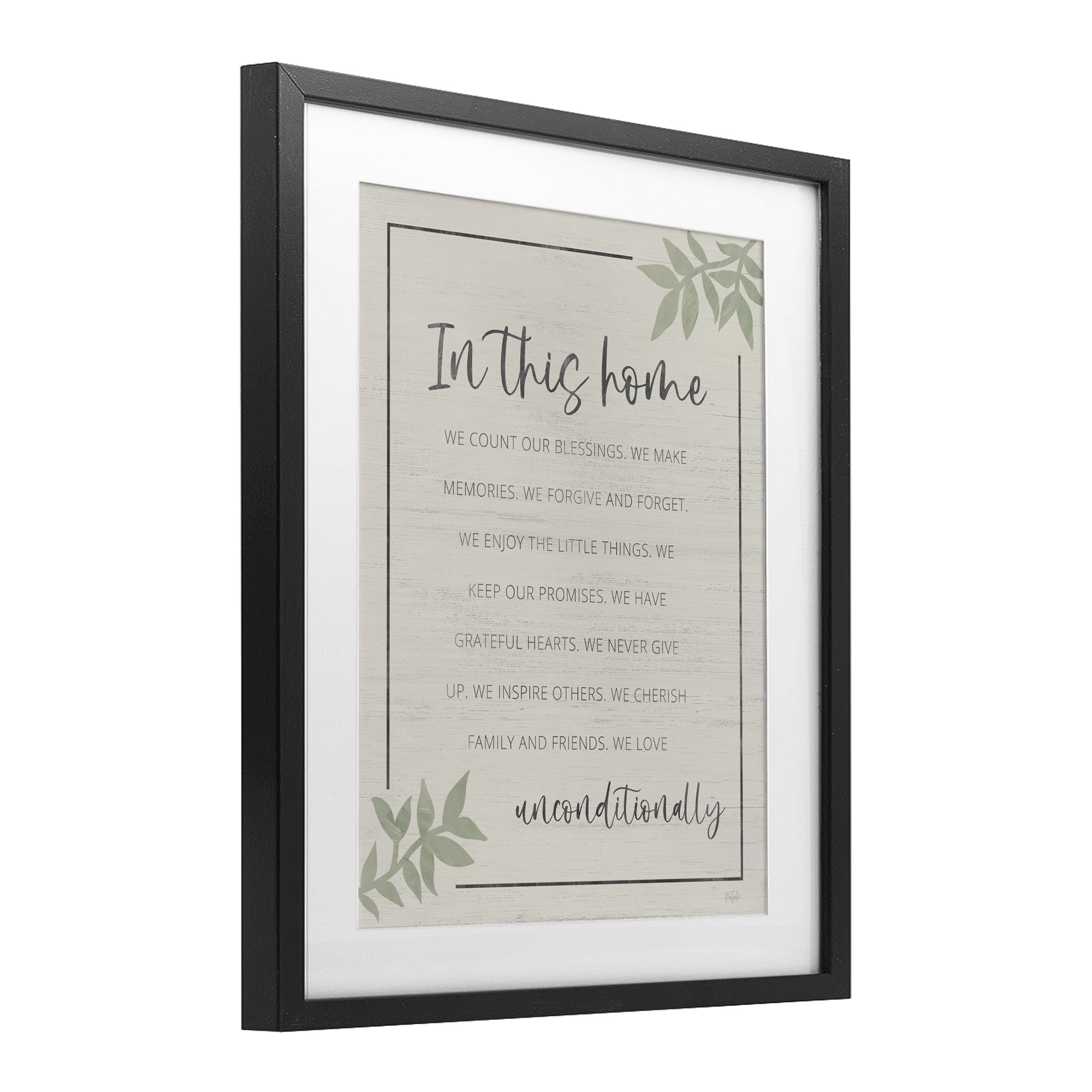 Stupell Industries We Love Unconditionally Black Framed Print Under Glass, design by Natalie Carpentieri