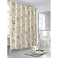 thumbnail image 3 of Shower Curtain Flowers Shower Curtains for Bathroom, Waterproof Polyester Shower Curtain Set with Hooks, Standard Size 72" x 72" Floral Vintage Style, 3 of 6