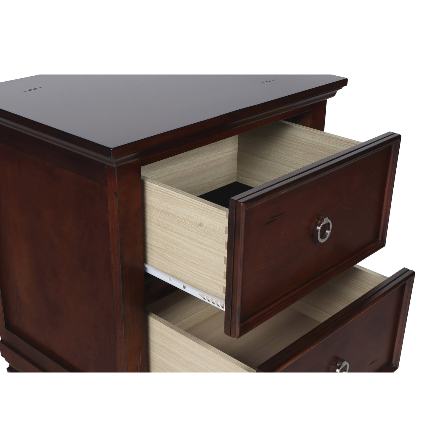 New Classic Furniture Tamarack Solid Wood 2-Drawer Nightstand in Cherry