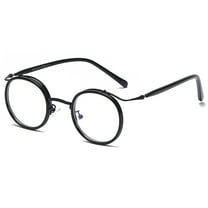 Unisex Retro Round Frame Clear Lens Designer Mens Womens Vintage Eyeglasses Metal Glasses