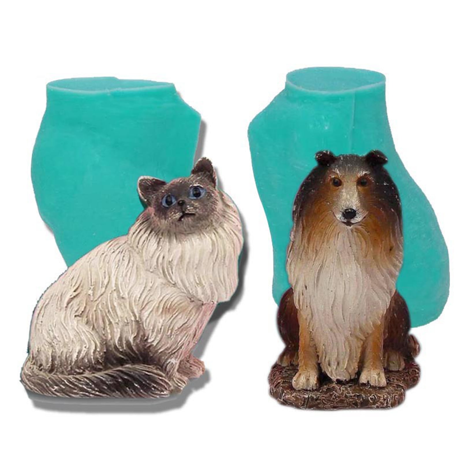 Oasiva 3D Dog for Cat Handmade Silicone Mold Plaster Candle Soap Fondant Mould for DIY Candy Chocolate Dessert Baking Cooking
