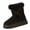 Black, variant on Jamicy Women's Slip On Winter Snow Boots Warm Lining Comfortable Fashion Booties Round-Toe Comfortable Snow Boots