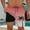 Watermelon Red, variant on Men Swim Trunks with Compresssion Liner 7 Inch Inseam Board Shorts Bathing Suit with Zipper Pockets