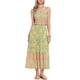 thumbnail image 1 of VESTIDO MAXI SIN MANGAS DE FLORES BOHO CON CINTURA FRUNCIDA DE INSPIRE CHIC TALLA XL GRIS VERDE, 1 of 6