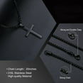 thumbnail image 6 of Turandoss Cross Necklace Gift for Dad Stainless Steel Black Cross Necklace for Men Dad Jewelry Best Dad Gifts Papa Gift Cross Pendant Necklace for Men Fathers Birthday Gift for Dad from Daughter Son, 6 of 7