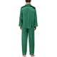 thumbnail image 4 of Conjuntos de pijama Prolriy para mujer, pijamas casuales de 2 piezas para hombre, blusa de manga larga con botones, satén de seda, ropa de dormir de dos piezas, traje, pantalón, conjuntos de pijama, 4 of 5