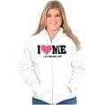 thumbnail image 3 of I Love Me Funny Flirty Valentines Day Zip Hoodie Sweatshirt Women Brisco Brands S, 3 of 6