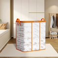 thumbnail image 5 of Large Capacity Quilt Storage Bag | Waterproof & Humidity Proof Clothing Organizer | Transparent PVC Zipper Bag for Moving & Packing | 1-Piece Storage Box, 5 of 6