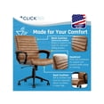 thumbnail image 4 of Click365 Transform 3.0 Ergonomic Mid Back Desk Chair Bonded Leather Cognac, 4 of 8