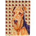 thumbnail image 1 of Caroline's Treasures LH9111CHF Airedale Fall Leaves Portrait Flag Canvas, Large, Multicolor, 1 of 5