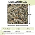 thumbnail image 2 of Autumn Camo Tree Branches Pattern Square Fitted Tablecloth with Elastic Edge,Square Table Cover,Washable Elastic Table Cover for Home Kitchen Party Decor 36"x36", 2 of 6