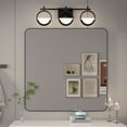thumbnail image 6 of Noir 36" x 36" Vanity Mirror &ndash; Modern, Elegant, Rectangular Wall Mirror with Tempered Glass, Shatterproof, Rust-Resistant, Matte Black Frame for Bathroom, Living Room & Hallway, 6 of 10