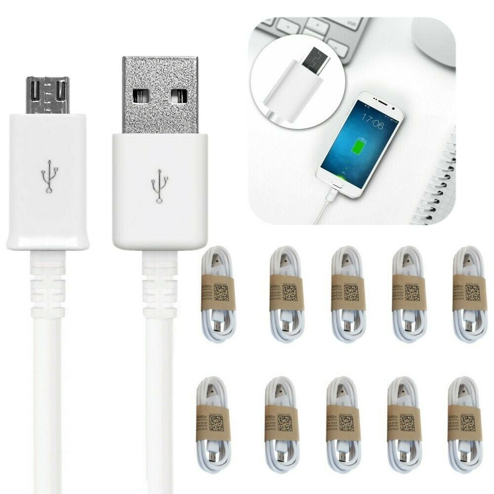Micro USB Charger Cords Fast Charging Cable Cord For Cell Phone Android, 50 Pcs