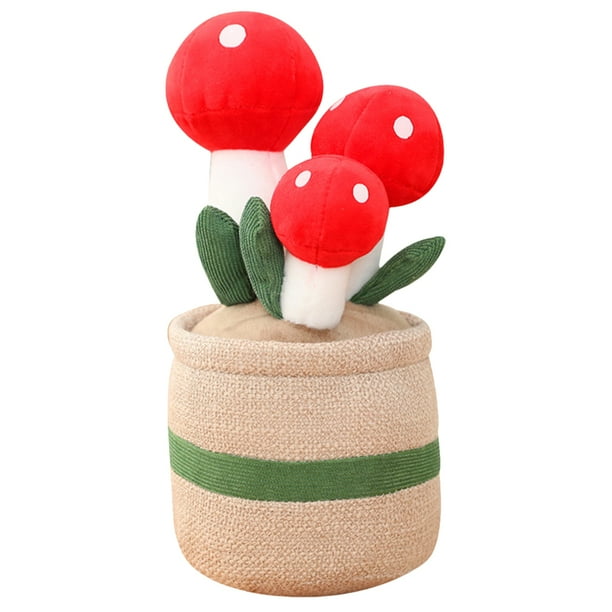 KAKOWELY Bonsái de hongo de peluche, decoración en miniatura, planta decorativa para el hogar