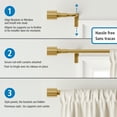 thumbnail image 4 of Mainstays Easy Install Decorative Window Curtain Rod, Adjustable, 48” - 120”, 4 of 7