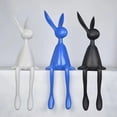 thumbnail image 4 of Dserhfy Sitting Rabbit Figurine Long-legged Bunny Resin Statue Animal Sculpture Home Office Bookshelf Desktop Easter Decoration Ornament, 4 of 8