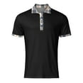 thumbnail image 4 of Sngxgn Men's Stretch Cotton Short Sleeve Polo T-Shirt(Black,XL), 4 of 4