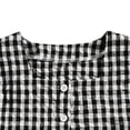 thumbnail image 4 of Pounoo Womens Matching Sets Gingham Print Ruffle Sleeve Peplum Top Wide Leg Pants Cute Daily Style (For Small Wearers) Gift, 4 of 6