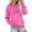 Hot Pink, variant on Women's Printed Zip Up Hooded Sweatshirt Long Sleeve Ladies Fall Fashion Coat​​