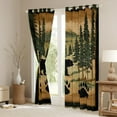 thumbnail image 3 of Feelyou Cabin Bear Animal Blackout Curtains Set of 2 (52x84 Each), Rustic Farmhouse Plant Window Curtains, Teens Kids Boys Girls Curtains and Drapes, Black Out Curtains Decor, 3 of 6