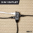 thumbnail image 4 of Iron Forge Cable 2 Pack 6 ft Black Extension Cord with 3 Outlets - 16/2 SJTW 2 Prong Indoor Extension Cord with Multiple Outlets, 4 of 6