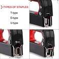 thumbnail image 1 of 3 in 1 Nail Stapler DIY Construction Stapler Upholstery Staple with 3000 Staples Home Decor Carpentry Tool, 1 of 6