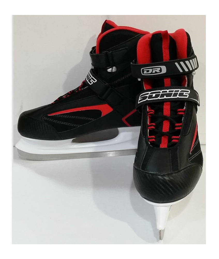 DR Sports Men's Softboot Ice Hockey Skate Black Red, Size 10 by DR Sports