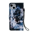 thumbnail image 4 of Allytech Flip PU Leather Case for iPhone 14 Plus 5G 2022 (6.1 inch), Hands Free Stand Magnetic Closure TPU Bumper Anti-Scratch Case for Apple iPhone 14 Plus, Magician, 4 of 5